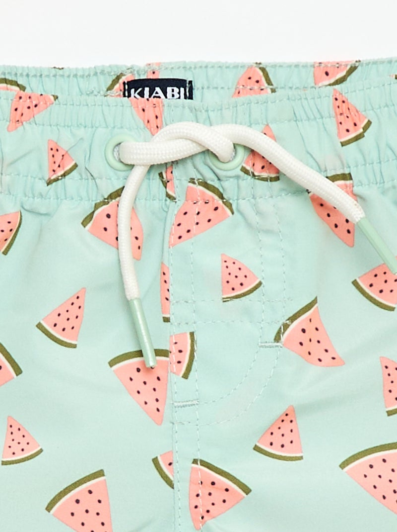 Short de bain à motifs Vert - Kiabi