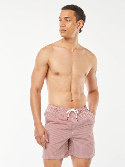 Short de bain à rayures - Kiabi