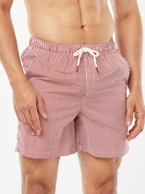 Short de bain à rayures - Kiabi
