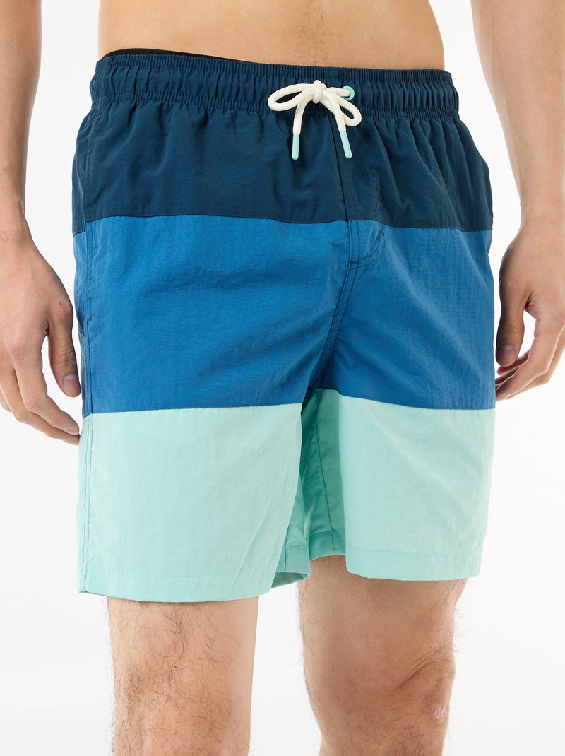 Short de bain avec poches Bleu - Kiabi