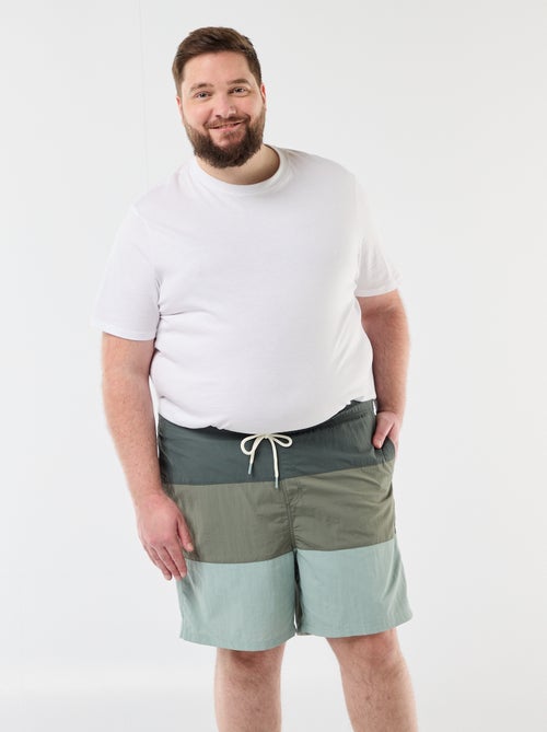 Short de bain tricolore - Kiabi