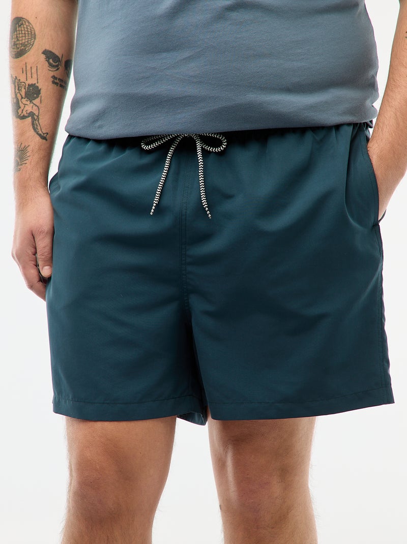 Short de bain uni Bleu - Kiabi