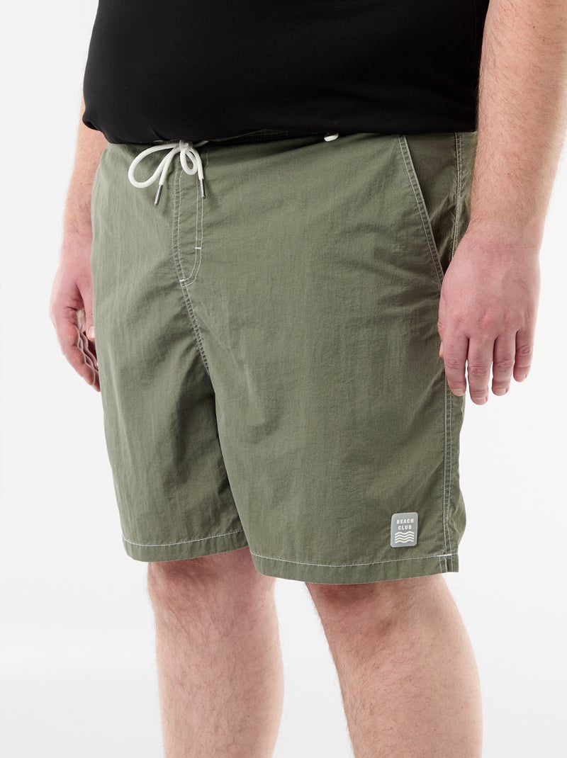 Short de bain uni Vert - Kiabi