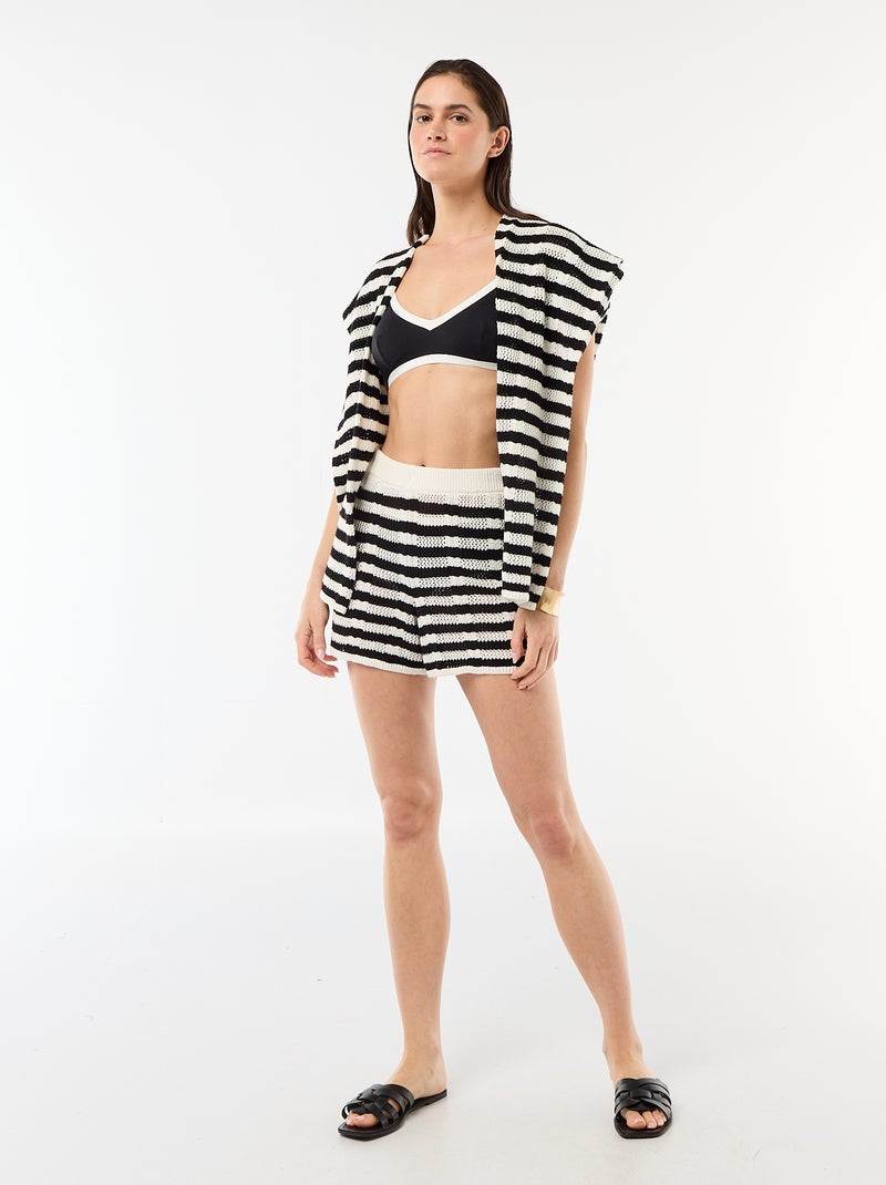 Short de plage en crochet Blanc - Kiabi
