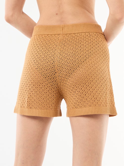 Short de plage en maille crochet - Kiabi