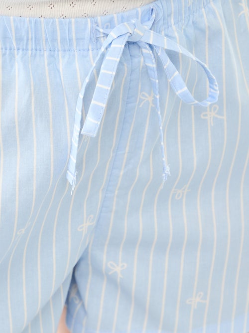Short de pyjama en popeline - Kiabi