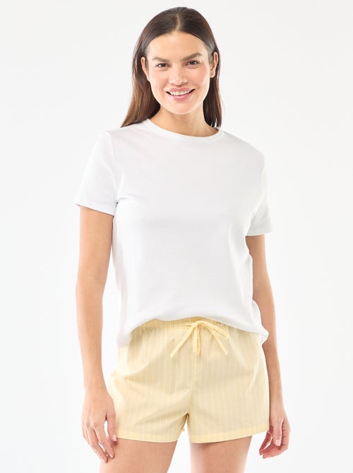 Short de pyjama en popeline - Kiabi