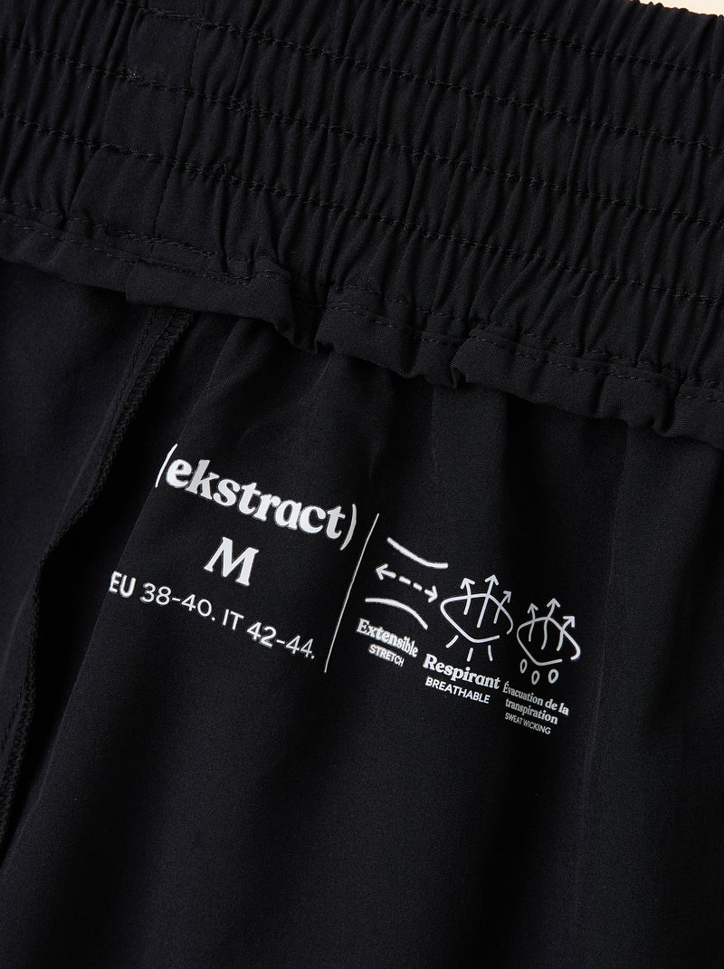 Short de sport color block - (ekstract) Noir - Kiabi