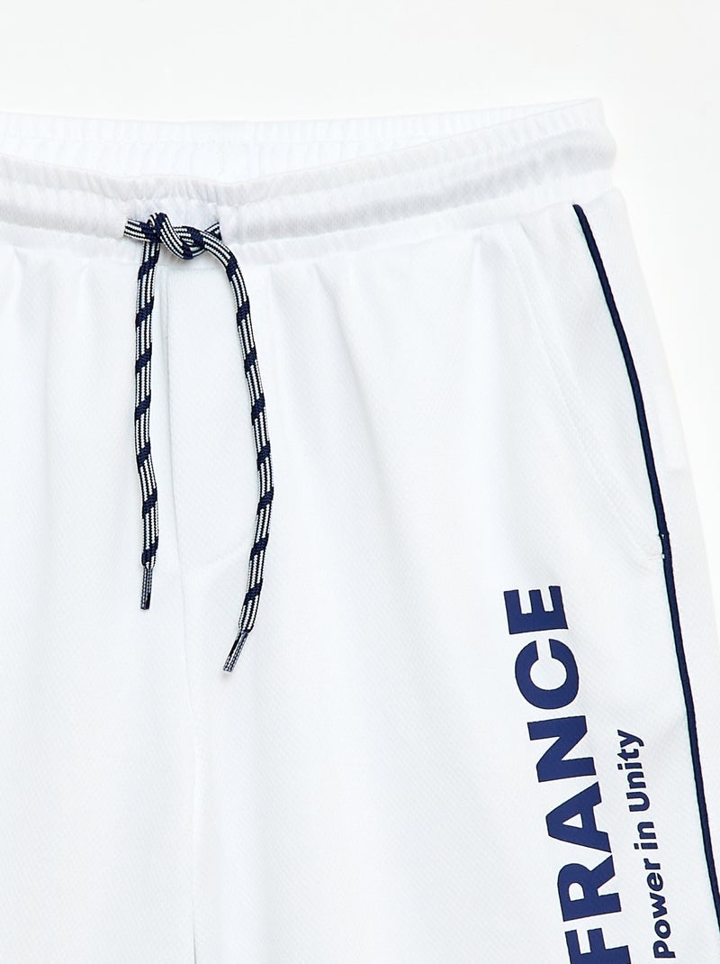 Short de sport  France Blanc - Kiabi