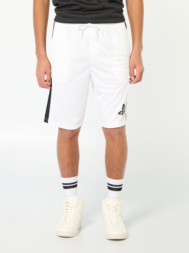 Short de sport 'Playstation' Blanc - Kiabi