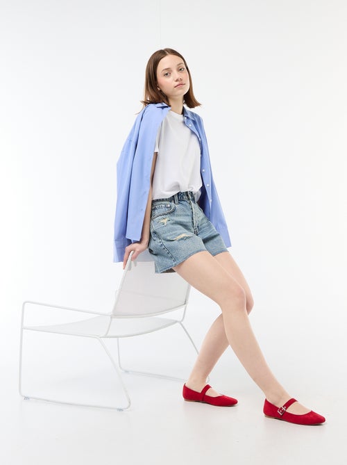 Short denim effet destroy - Kiabi