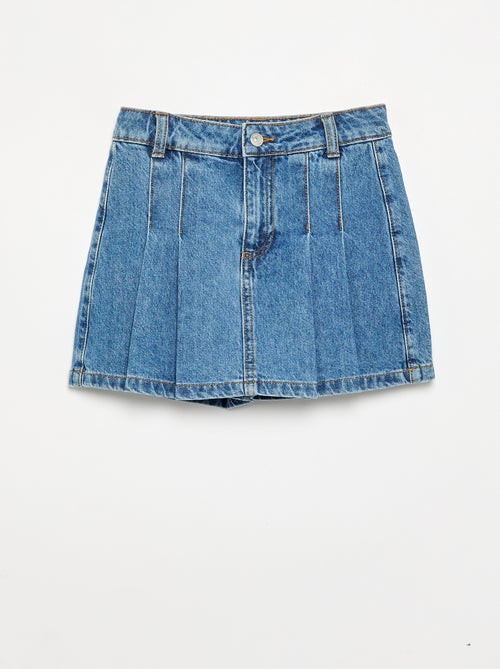 Short denim skort - Kiabi