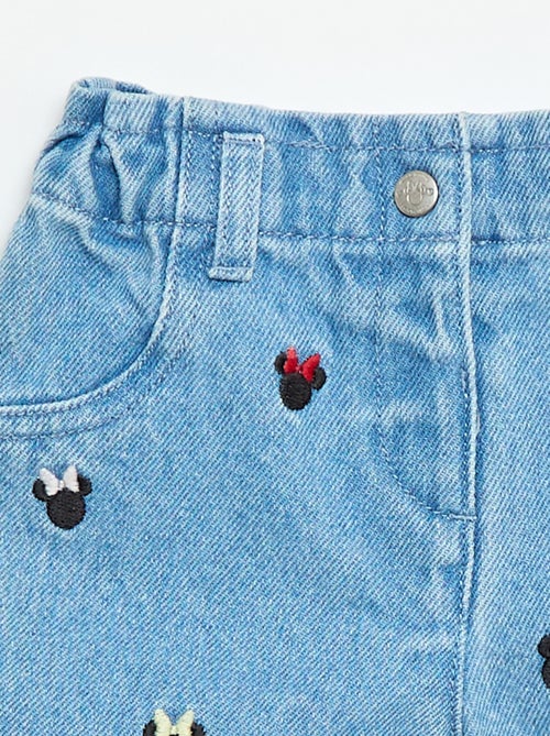 Short 'Disney' en denim brodé - Kiabi