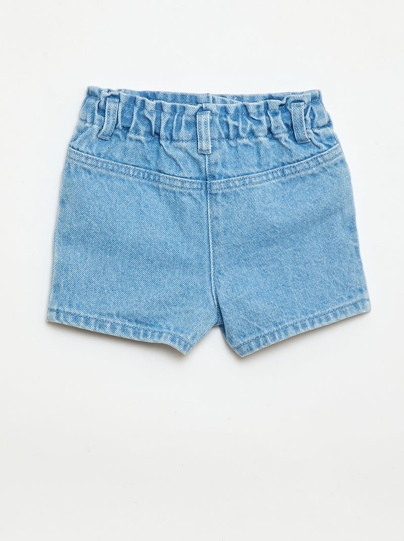 Short 'Disney' en denim brodé Bleu - Kiabi