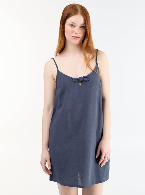 Short dress with thin adjustable straps - Kiabi