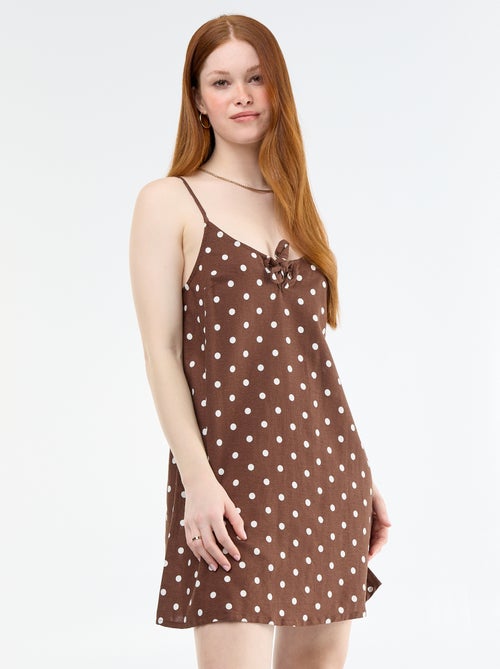 Short dress with thin adjustable straps - Kiabi