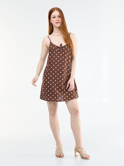 Short dress with thin adjustable straps - Kiabi