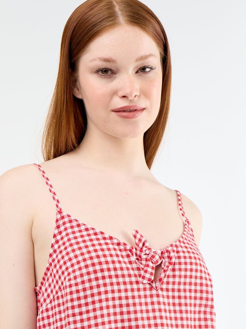 Short dress with thin adjustable straps - Kiabi