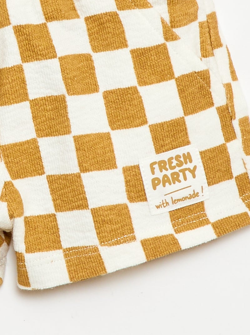 Short en baby Terry Jaune - Kiabi