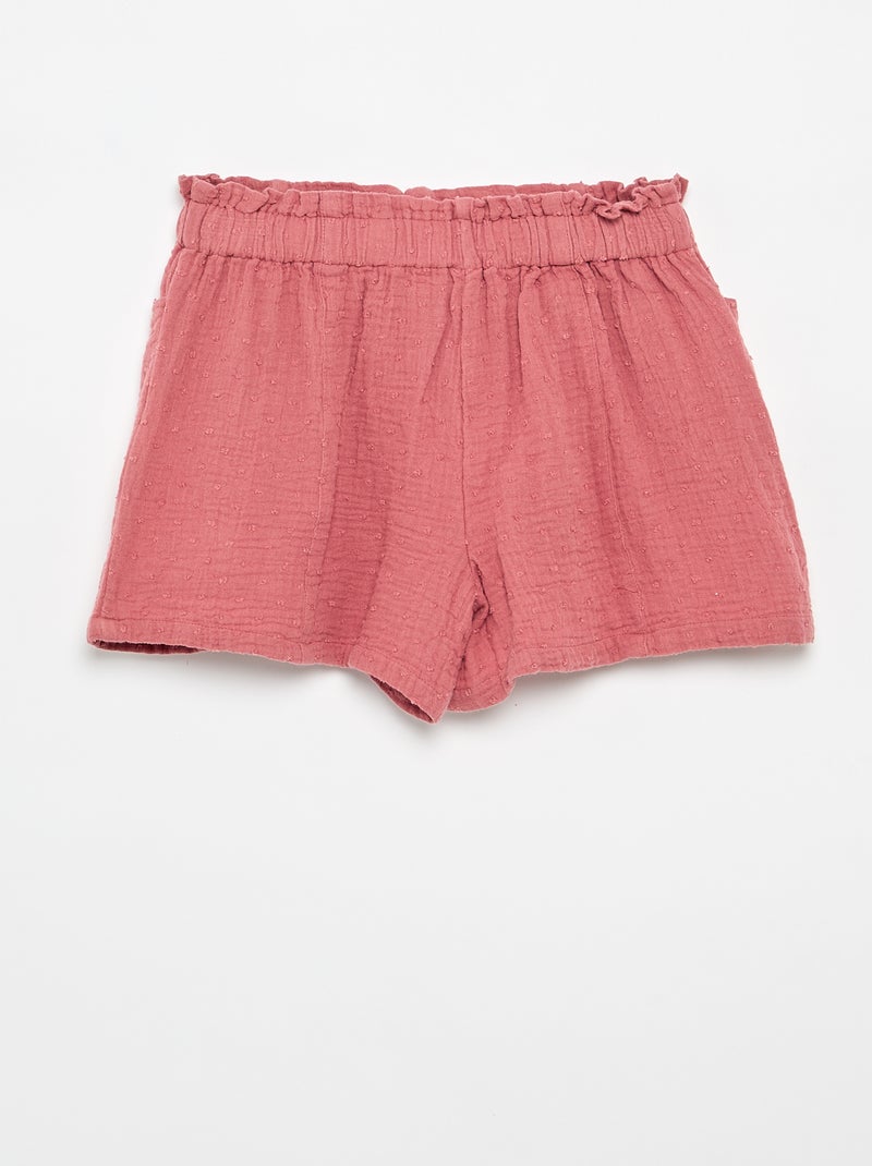 Short en canevas Rose - Kiabi