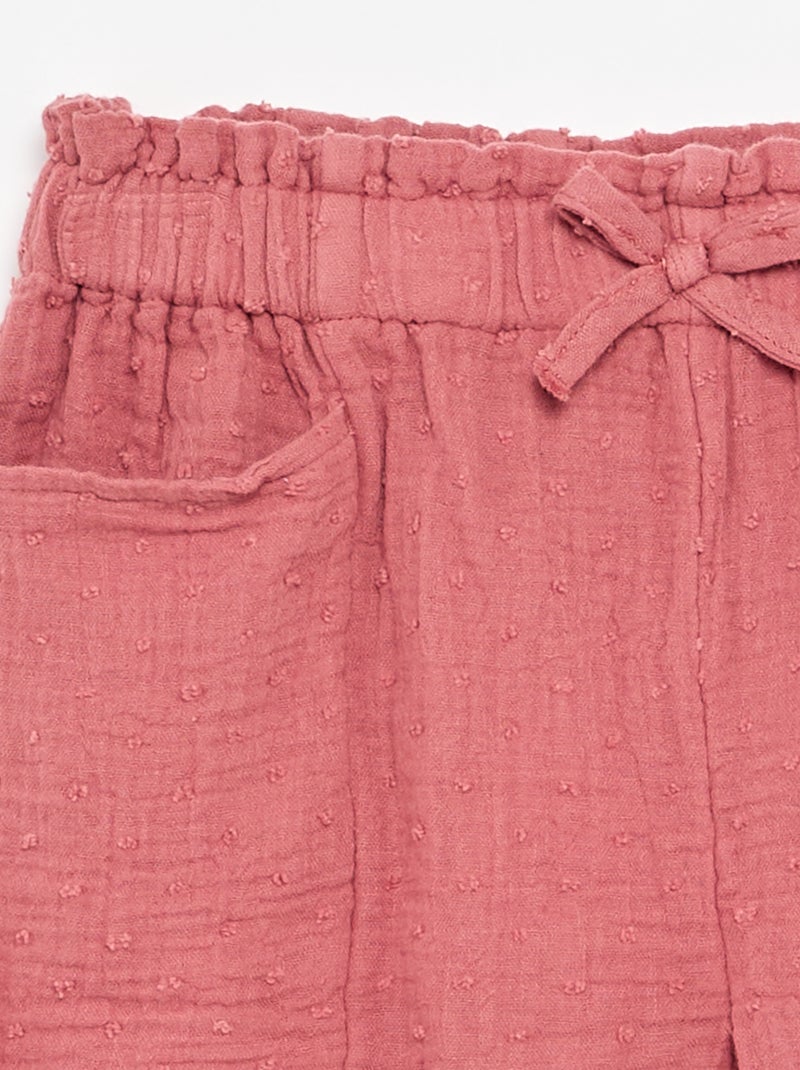Short en canevas Rose - Kiabi