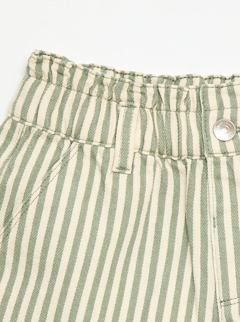 Short en coton Kaki - Kiabi