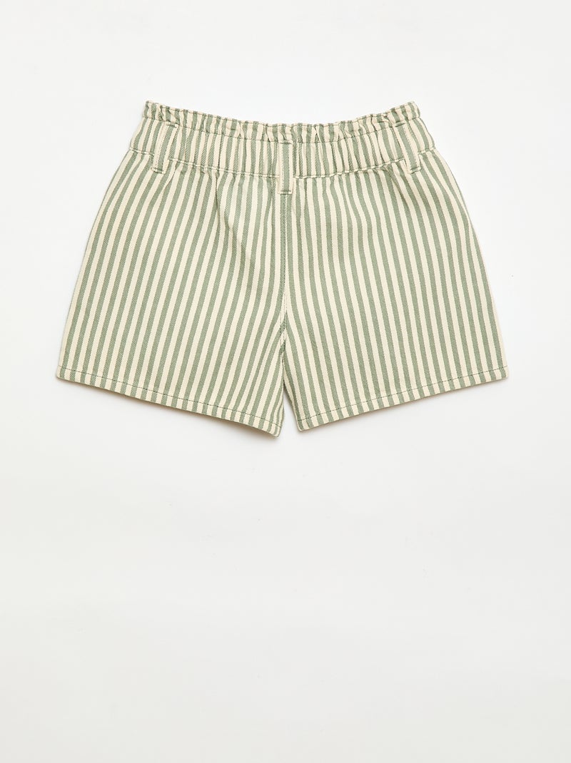 Short en coton Kaki - Kiabi