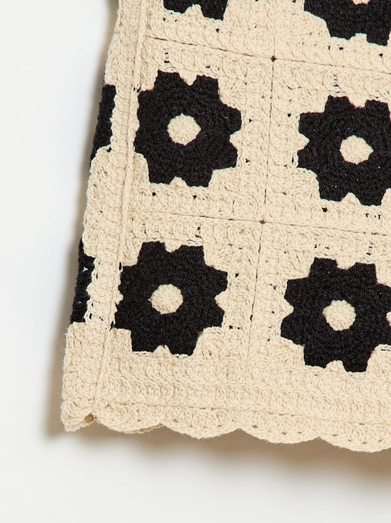 Short en crochet à motif Noir - Kiabi