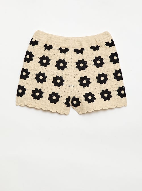 Short en crochet à motif - Kiabi