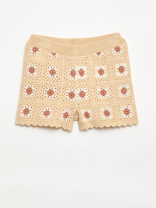 Short en crochet avec motif - Kiabi