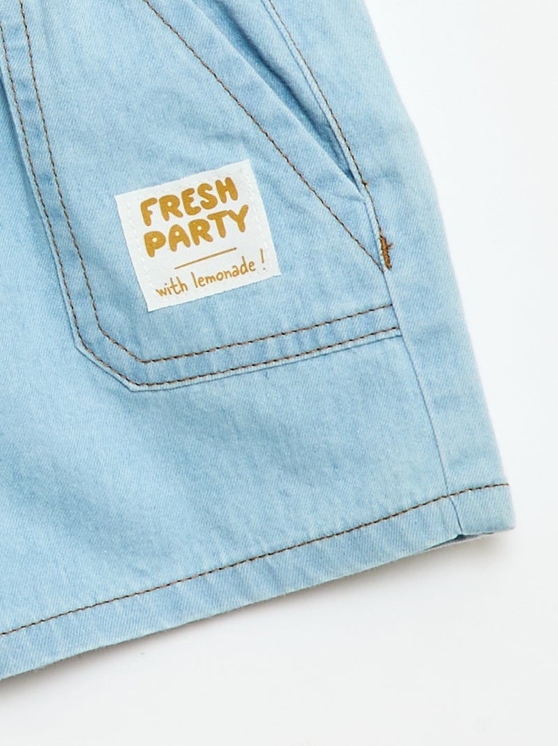 Short en denim avec 2 grandes poches Bleu - Kiabi