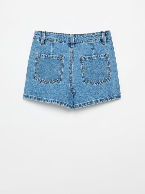 Short en denim avec effet plissé - Kiabi
