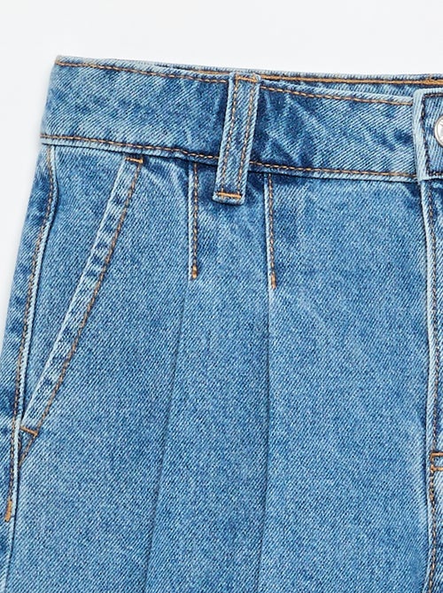 Short en denim avec effet plissé - Kiabi