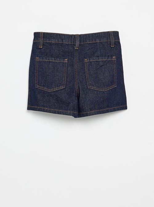 Short en denim avec effet plissé - Kiabi