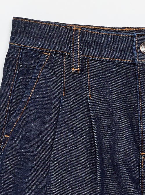 Short en denim avec effet plissé - Kiabi