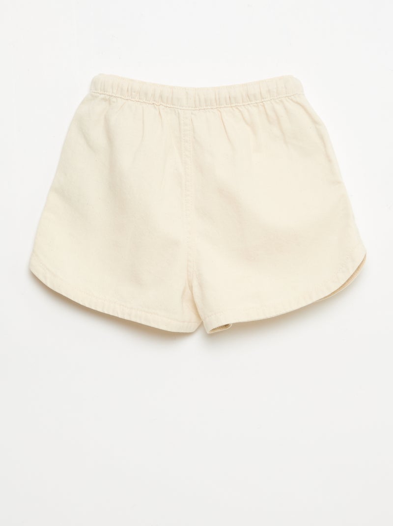 Short en  denim léger Blanc - Kiabi