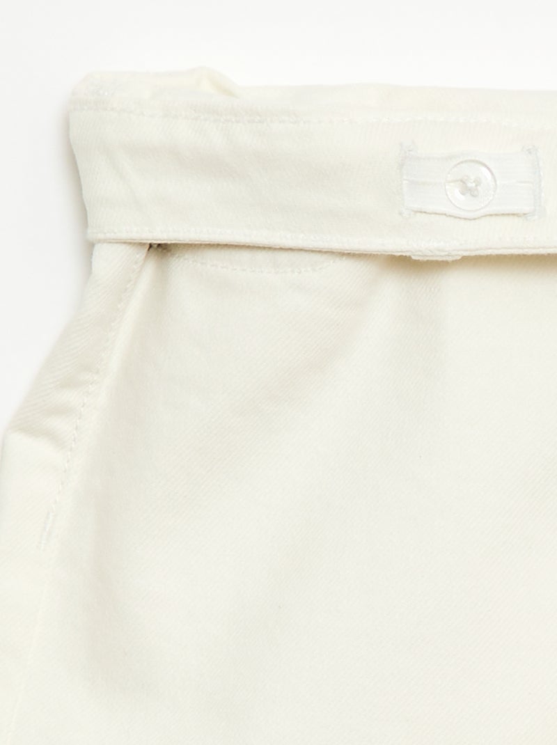 Short en denim taille haute Blanc - Kiabi