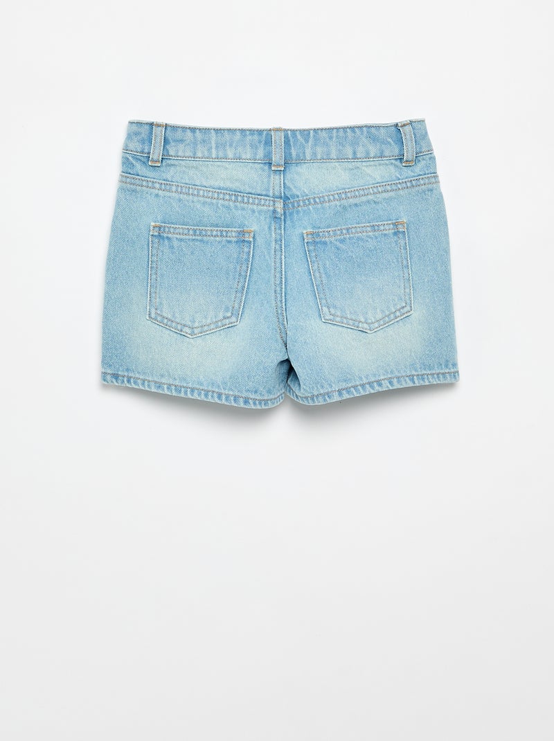 Short en denim taille haute Bleu - Kiabi