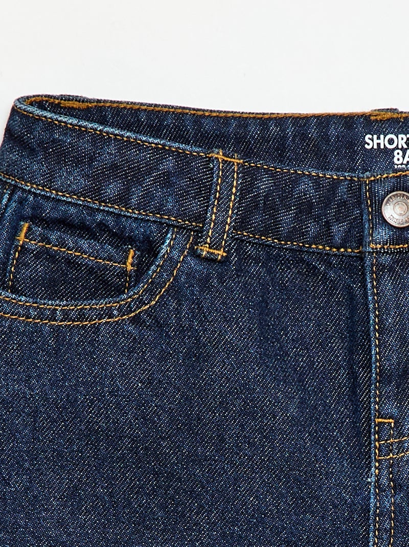 Short en denim taille haute Bleu - Kiabi