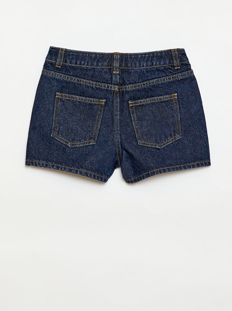 Short en denim taille haute Bleu - Kiabi