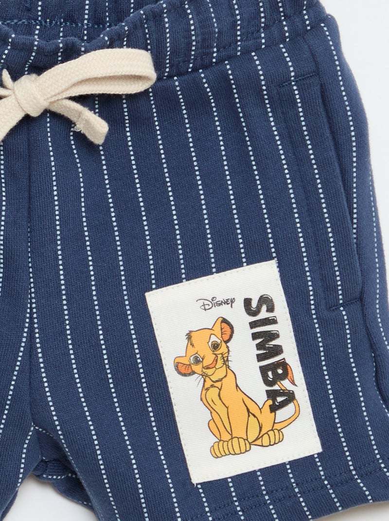 Short en french terry 'Disney' Bleu - Kiabi