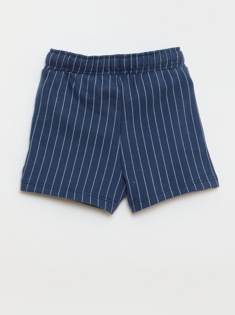 Short en french terry 'Disney' Bleu - Kiabi