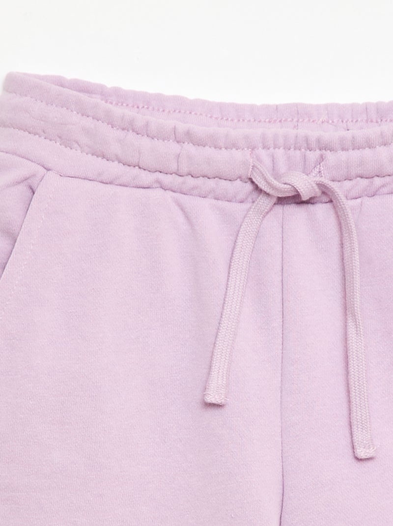Short en french terry uni Violet - Kiabi
