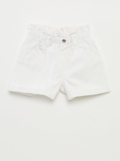 Short en jean avec revers à la base - Kiabi