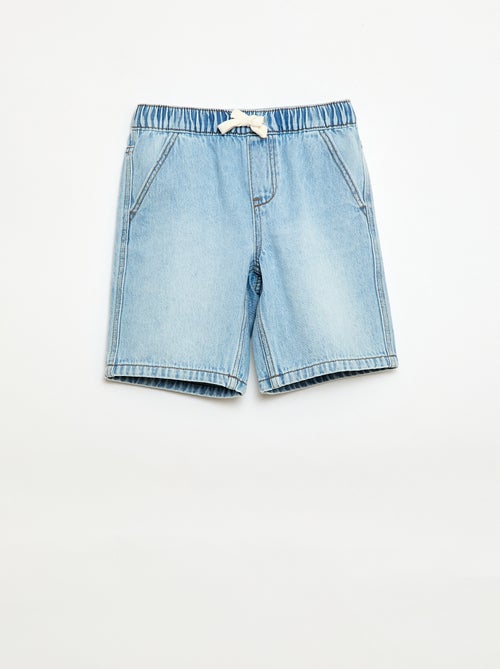 Short en jean élastiqué - Kiabi