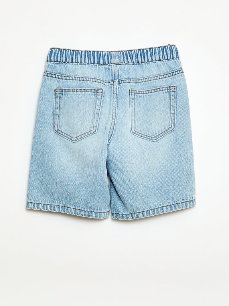 Short en jean élastiqué Bleu - Kiabi