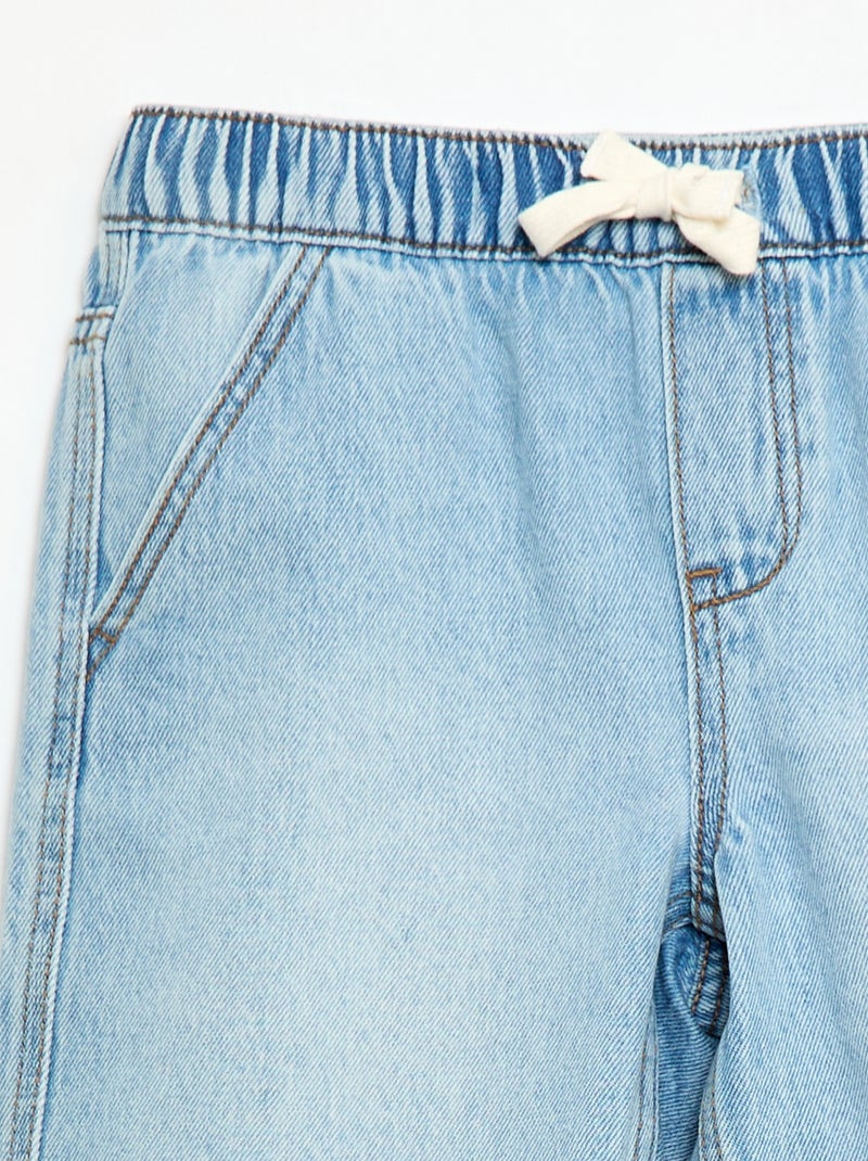 Short en jean élastiqué Bleu - Kiabi