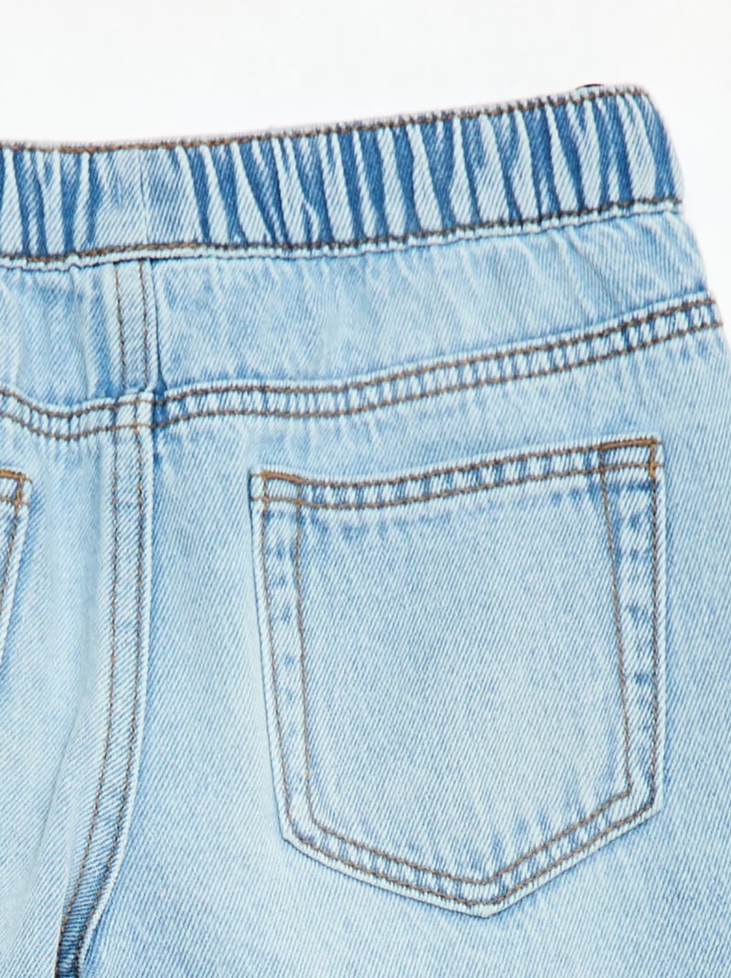 Short en jean élastiqué Bleu - Kiabi