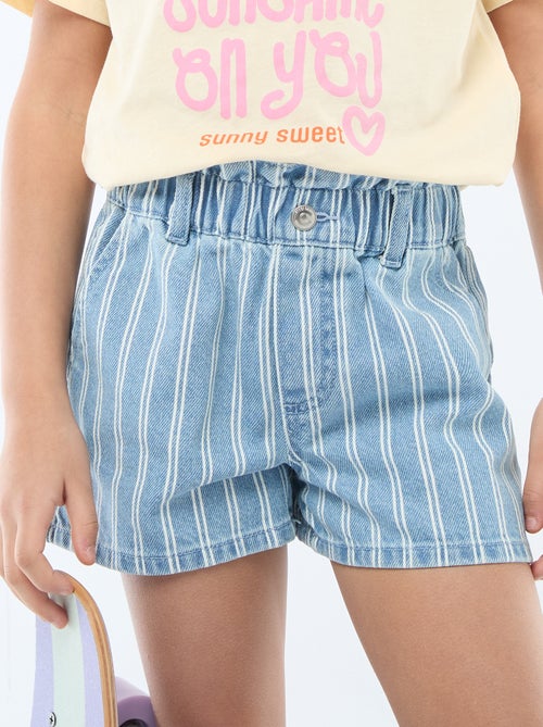 Short en jean paper bag - Kiabi