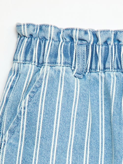 Short en jean paper bag - Kiabi